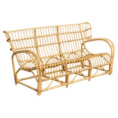 Viggo Boesen Attribution, Sofa, Bamboo, Rattan, Sweden, 1950s