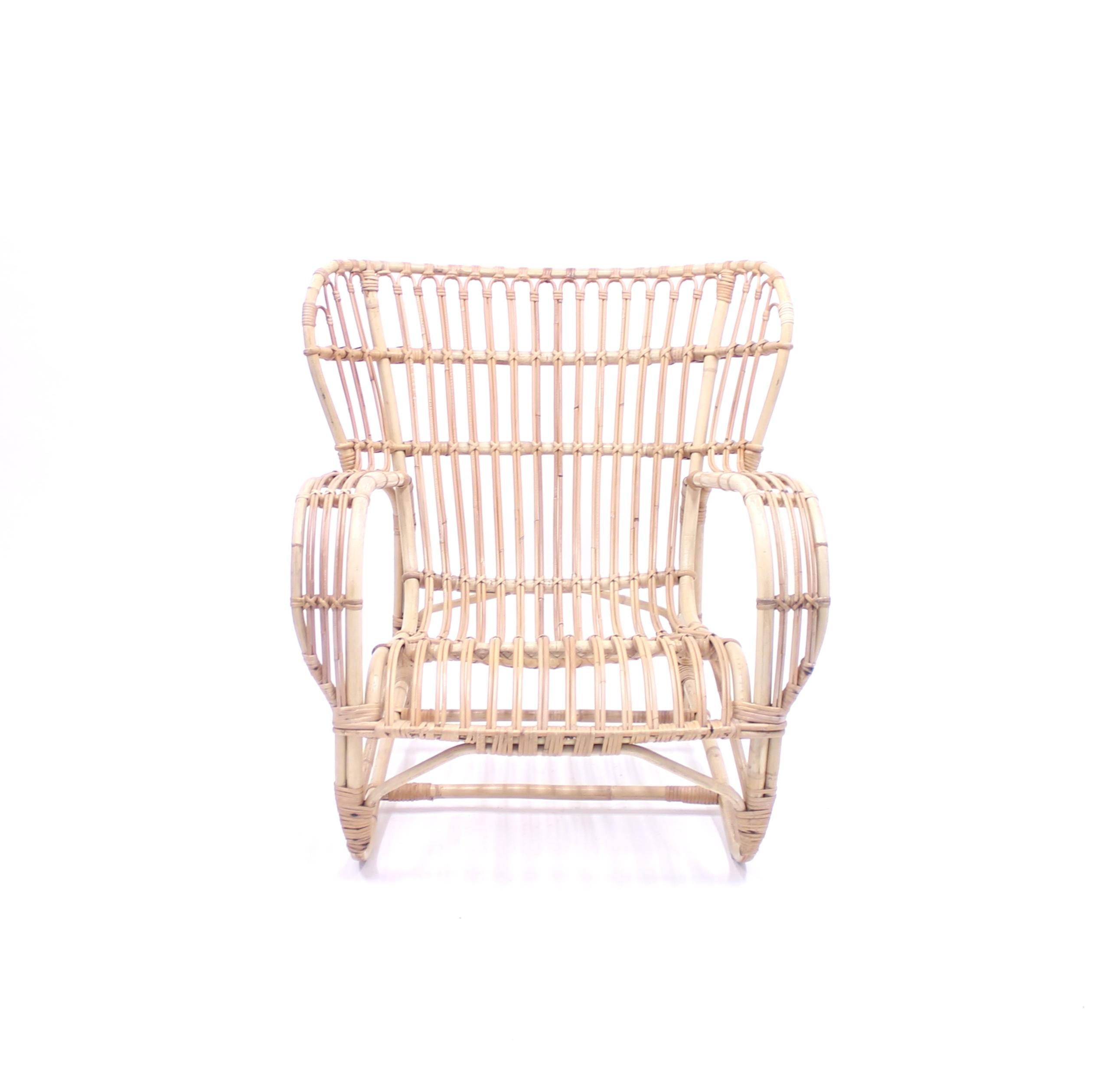 Viggo Boesen, Bamboo & Rattan Easy Chair, 1960s 4