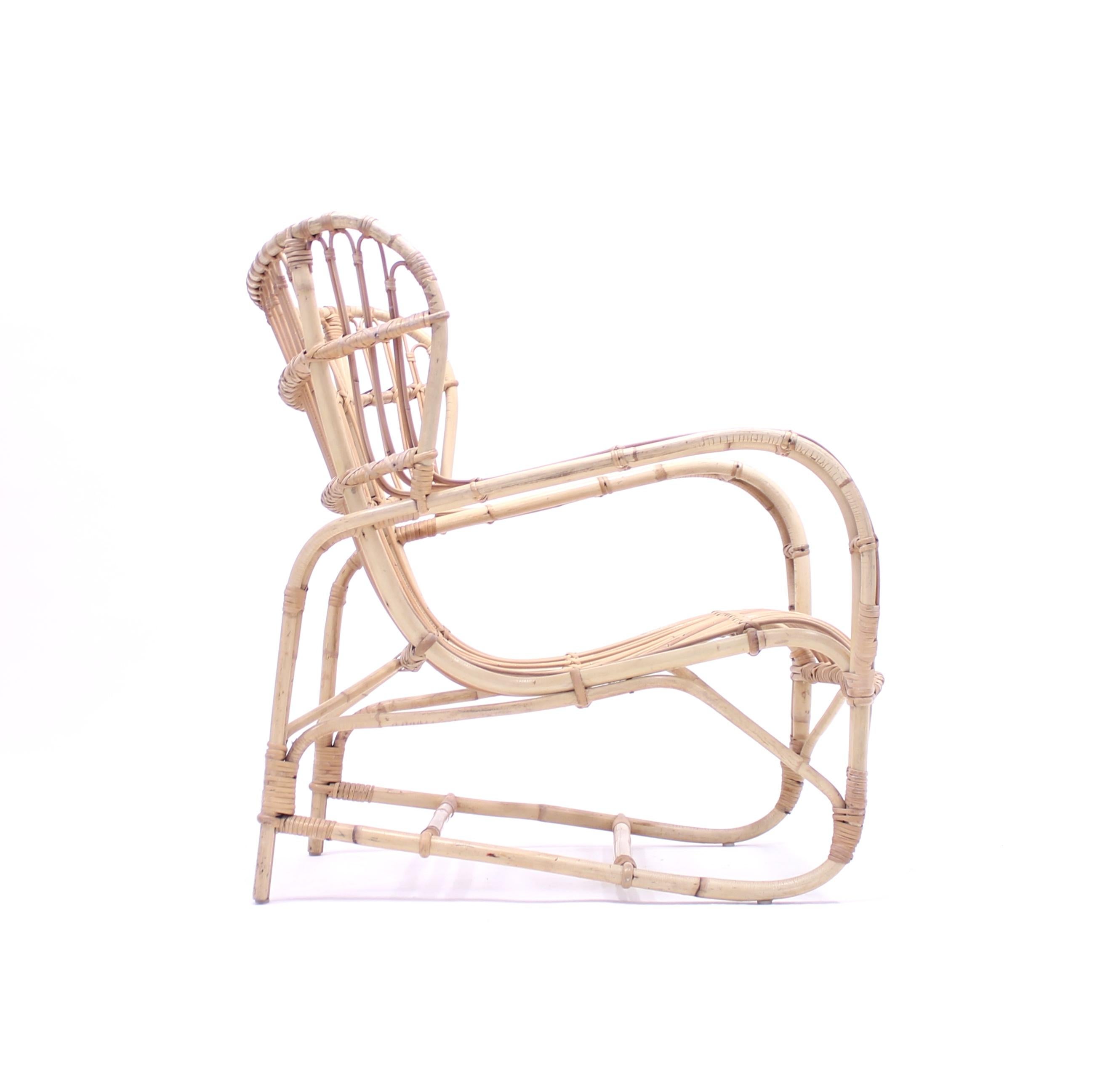 Viggo Boesen, Bamboo & Rattan Easy Chair, 1960s 5