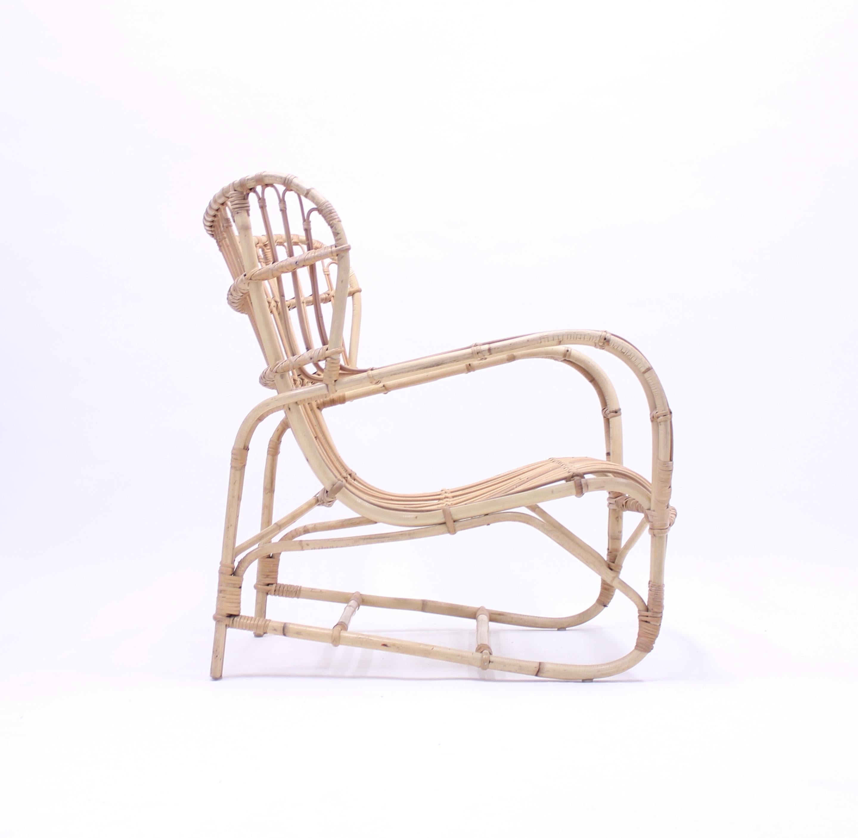 Viggo Boesen, Bamboo & Rattan Easy Chair, 1960s 6