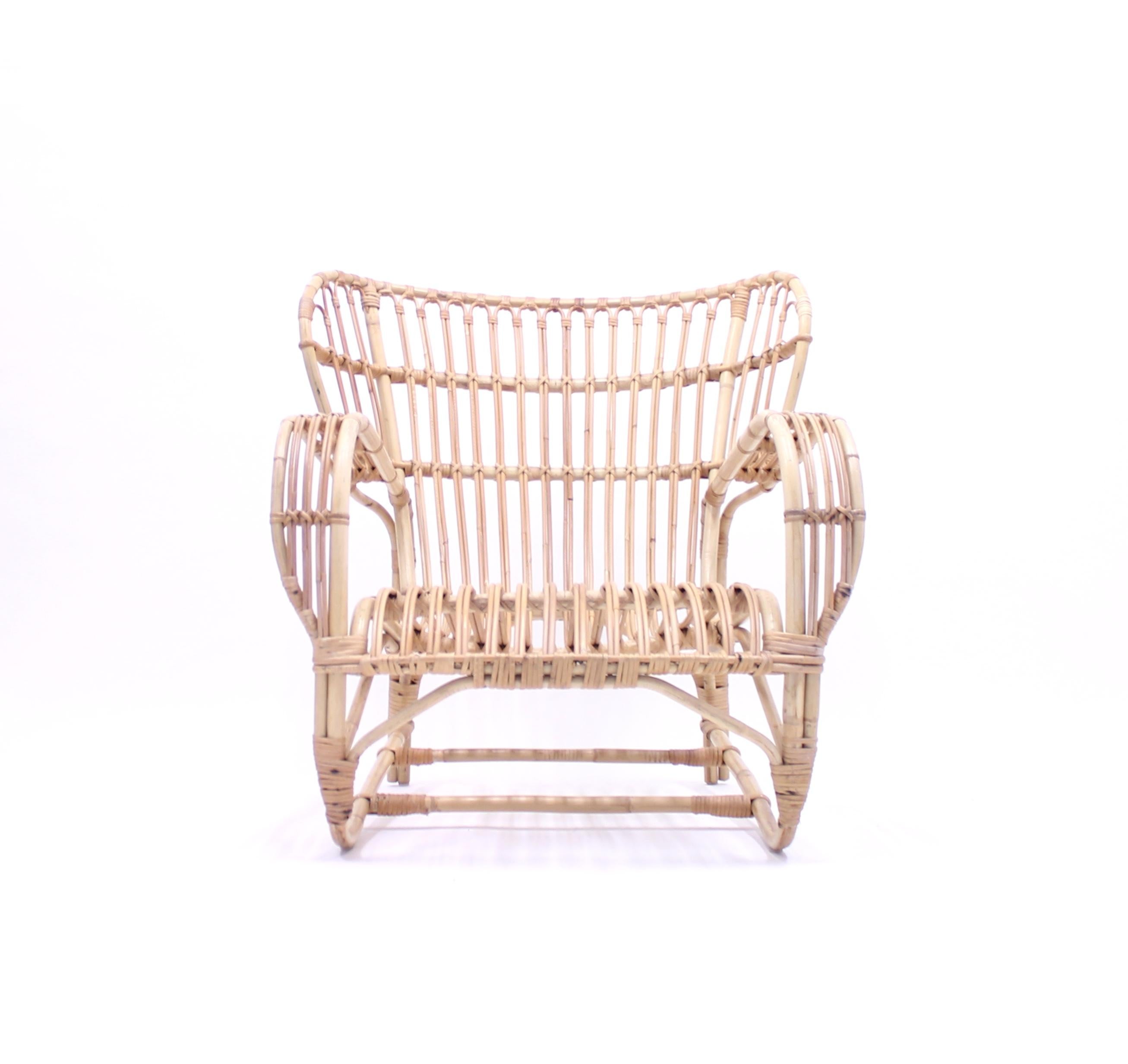 Viggo Boesen, Bamboo & Rattan Easy Chair, 1960s 3