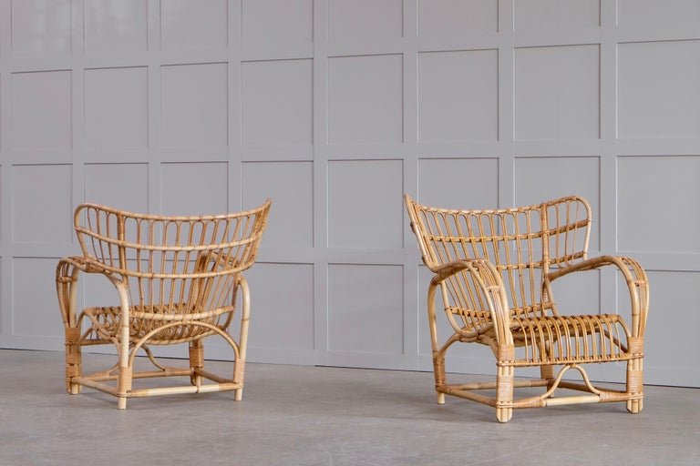 Scandinavian Modern Viggo Boesen Easy Chairs, 1950s For Sale