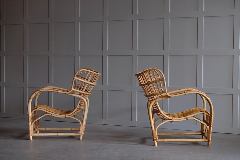 Swedish Viggo Boesen Easy Chairs, 1950s For Sale