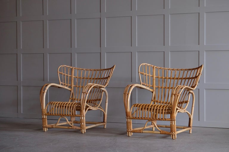 Mid-20th Century Viggo Boesen Easy Chairs, 1950s For Sale