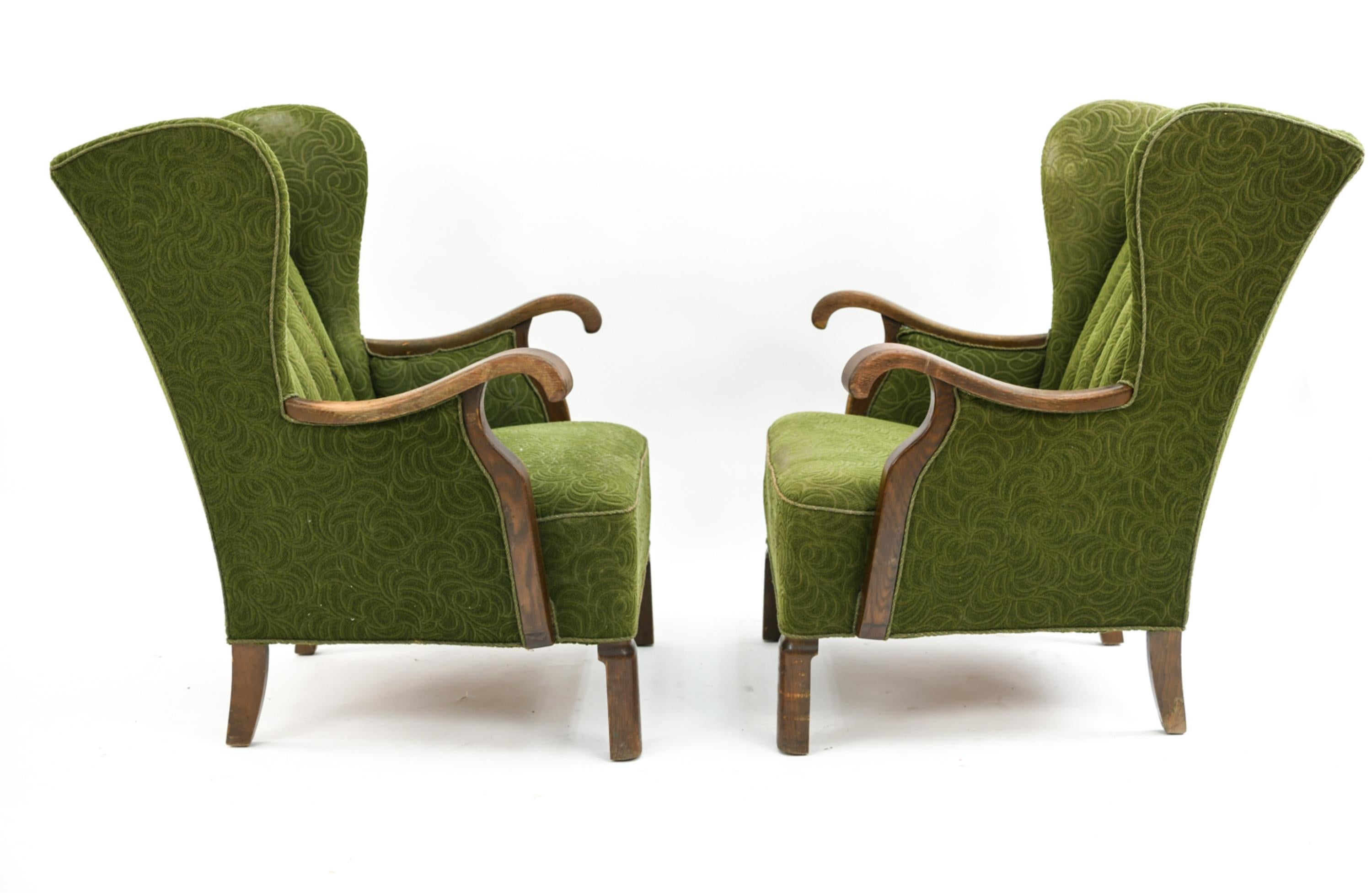 Viggo Boesen for Slagelse Highback Lounge Chairs 3