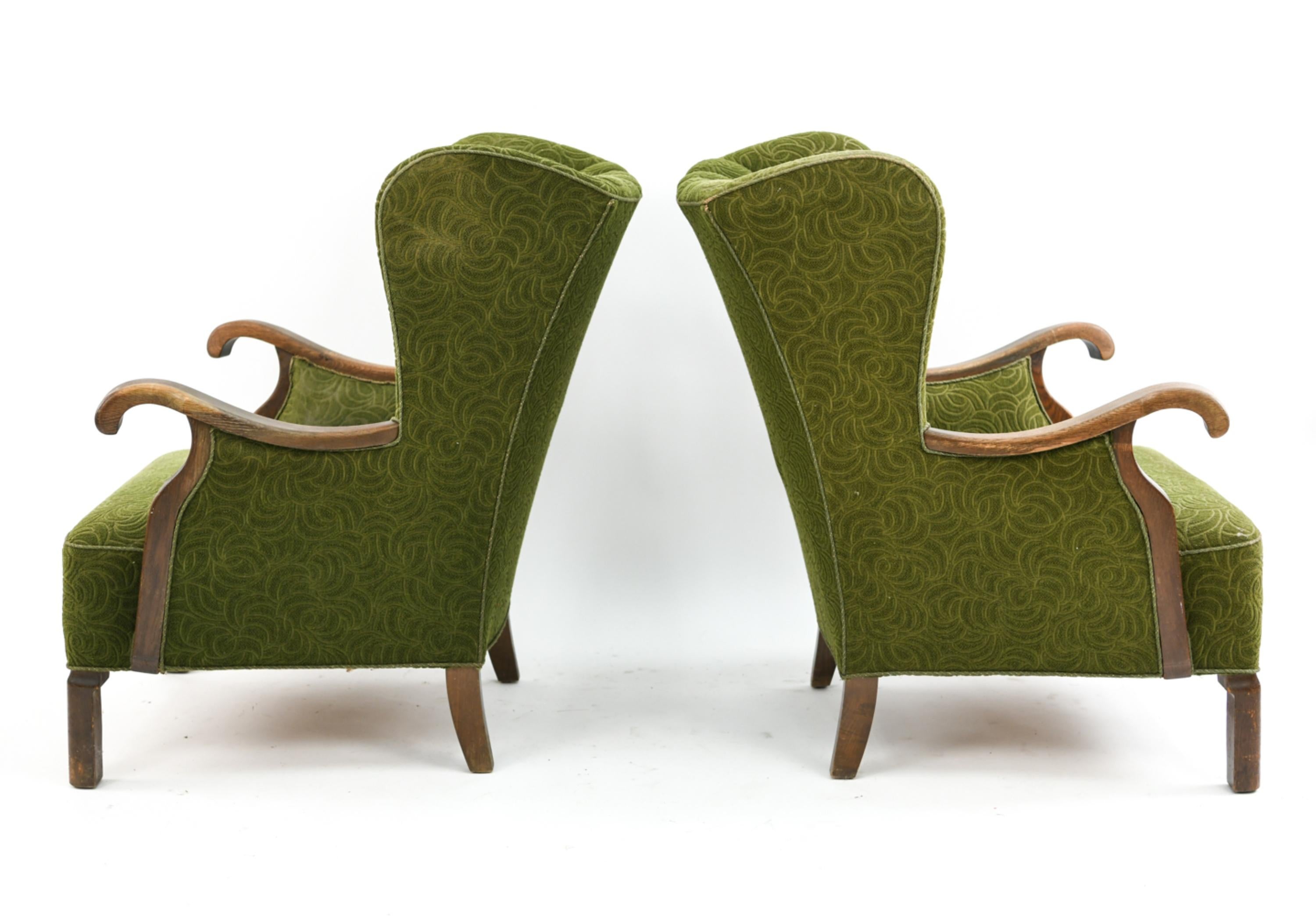 Viggo Boesen for Slagelse Highback Lounge Chairs 6