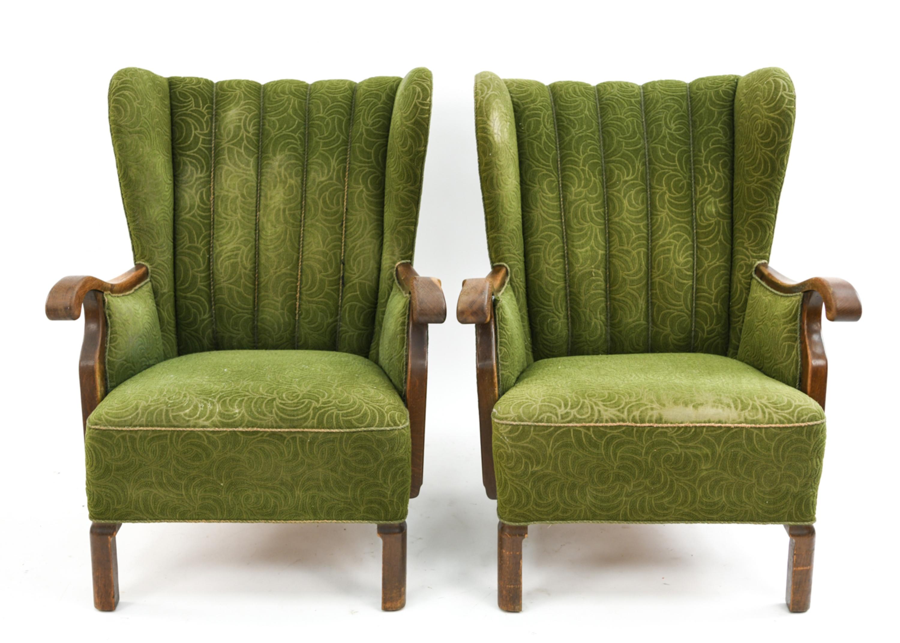 Viggo Boesen for Slagelse Highback Lounge Chairs 2