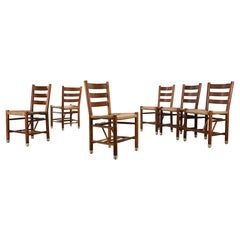 Viggo Hardie-Fischer, set of 6 Danish “Church Chairs” in oak, Sorø Møbelfabrik