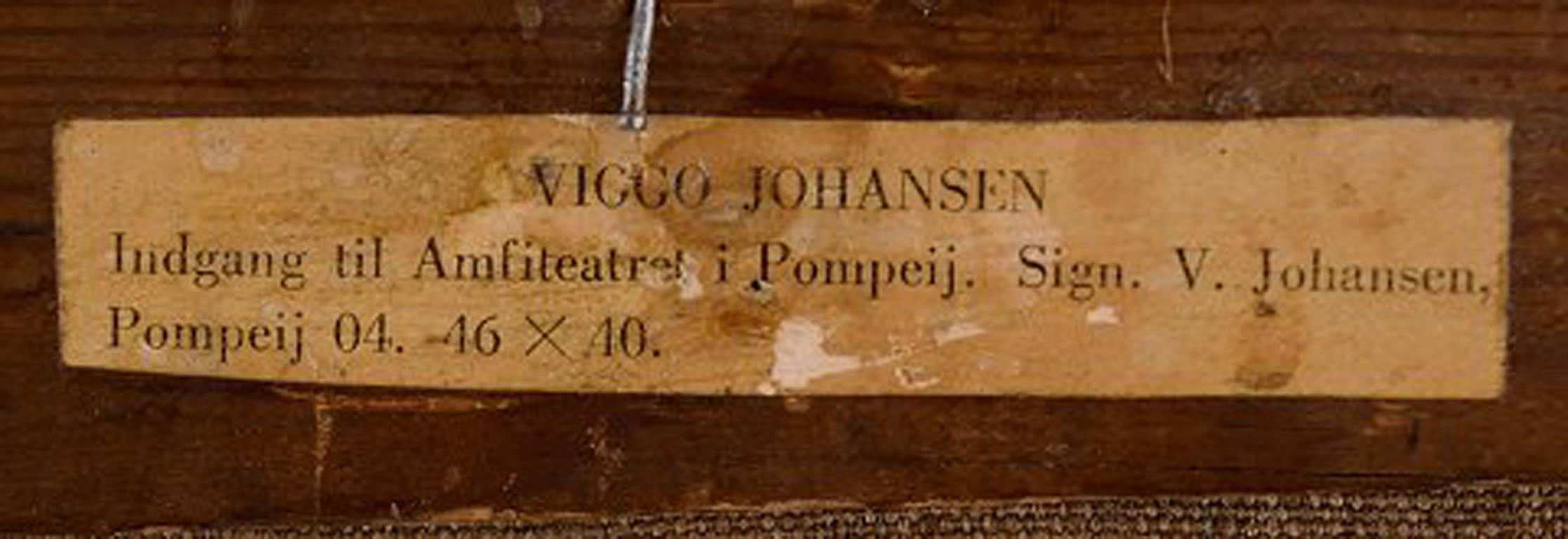 Other Viggo Johansen, Well Listed Danish Artist. Amphitheater
