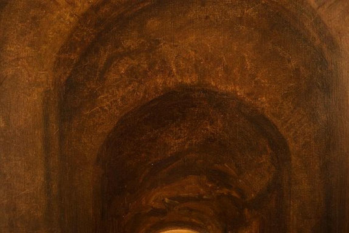 Early 20th Century Viggo Johansen, Well Listed Danish Artist, Amphitheatre, Pompeii