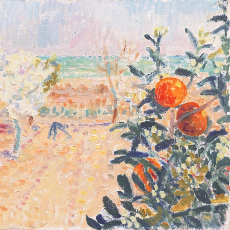 'Mediterranean Orange Grove', Paris Modernist, Royal Danish Academy of Fine Arts - Post-Impressionist Painting by Viggo Rorup