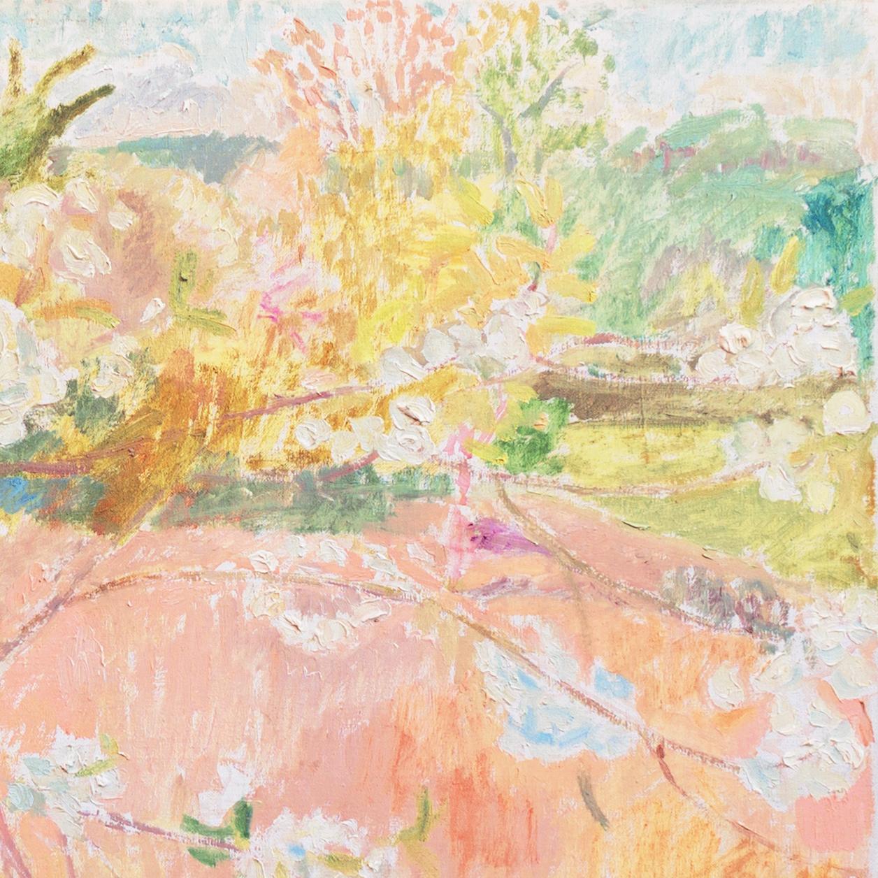 'Spring Landscape', Paris, Modernist Oil, Danish Royal Academy, Charlottenborg For Sale 2