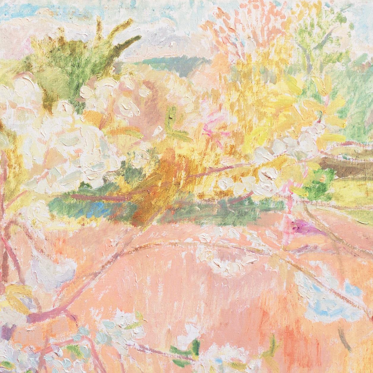 'Spring Landscape', Paris, Modernist Oil, Danish Royal Academy, Charlottenborg For Sale 3