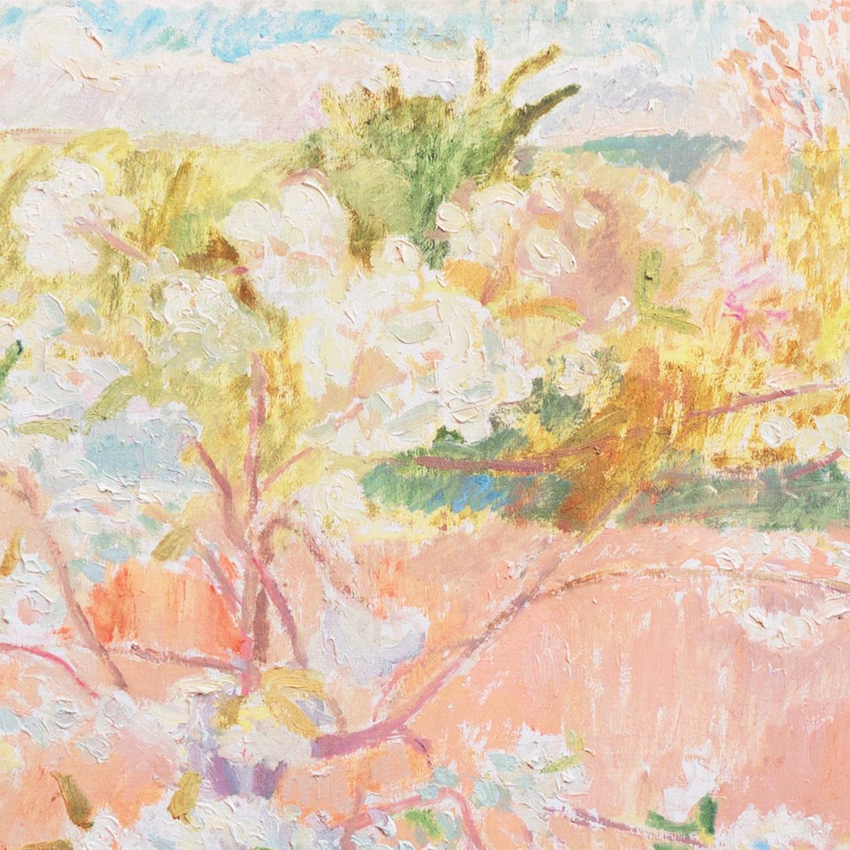 'Spring Landscape', Paris, Modernist Oil, Danish Royal Academy, Charlottenborg For Sale 4