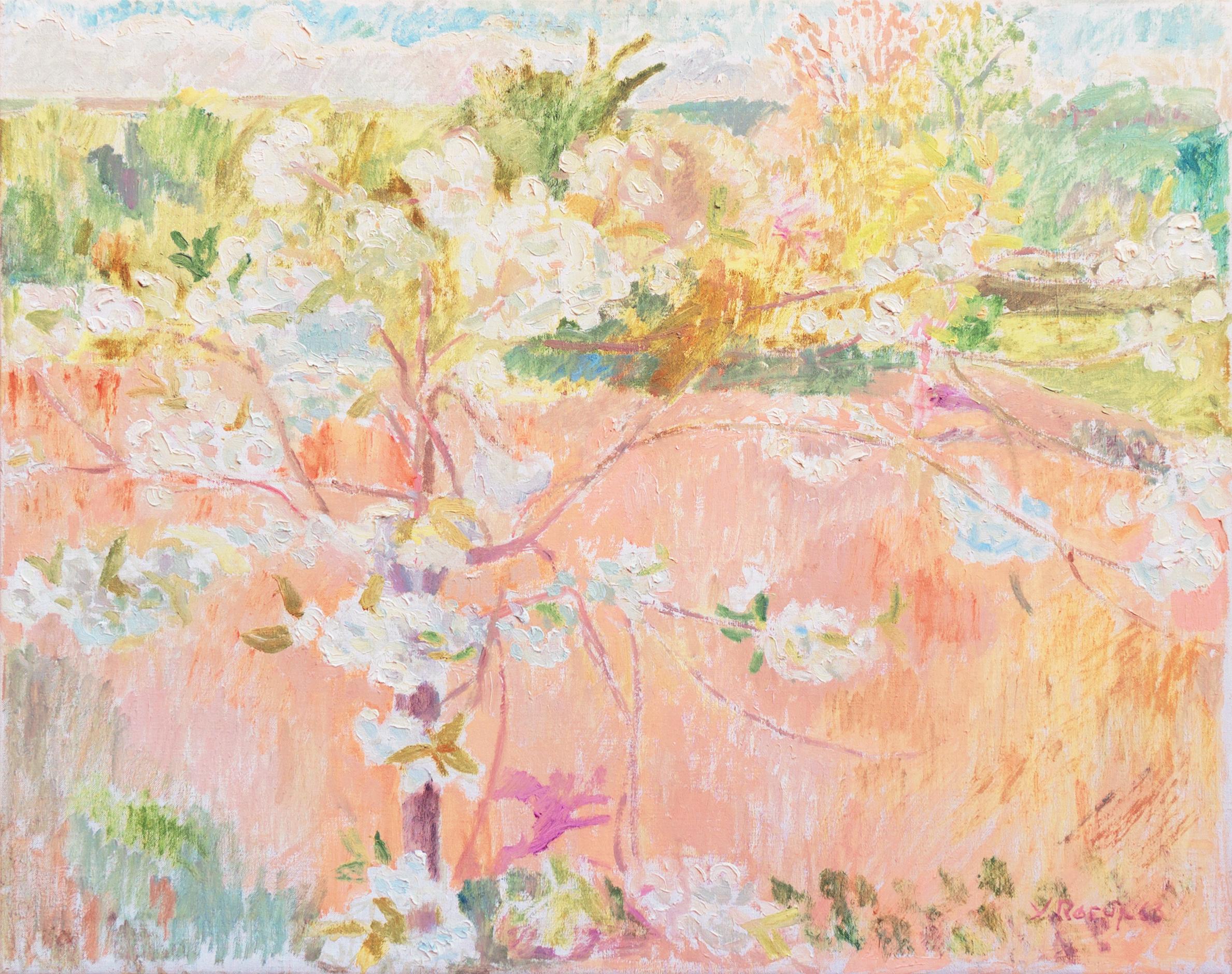 Viggo Rorup Landscape Painting - 'Spring Landscape', Paris, Modernist Oil, Danish Royal Academy, Charlottenborg