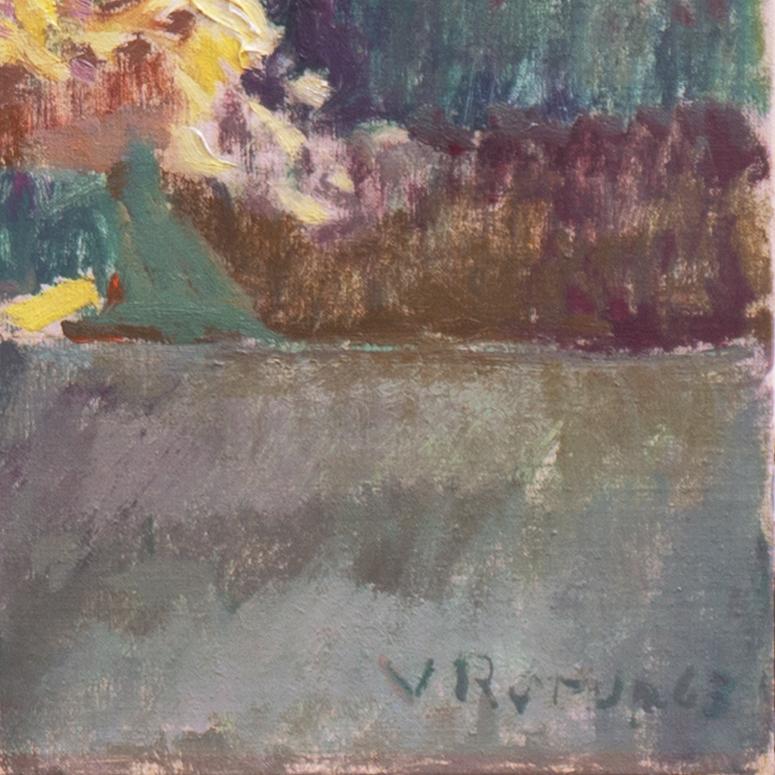 « Still Life of Daffodils », Paris Modernist, Académie royale danoise des beaux-arts, Charlottenborg - Painting de Viggo Rorup