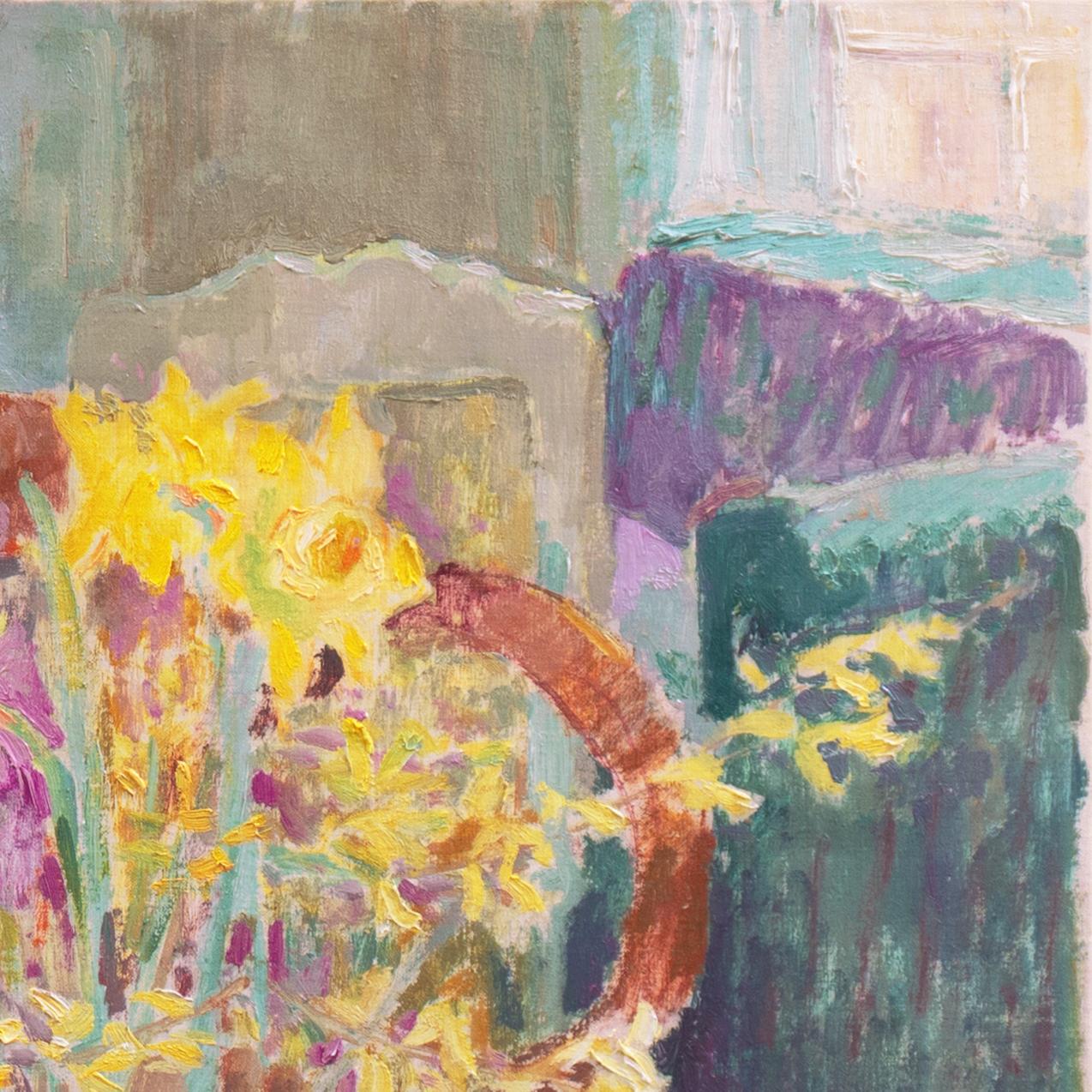 'Still Life of Daffodils', Paris Modernist, Royal Danish Academy, Charlottenborg - Post-Impressionist Painting by Viggo Rorup
