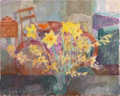 Vintage 'Still Life of Daffodils', Paris Modernist, Royal Danish Academy, Charlottenborg