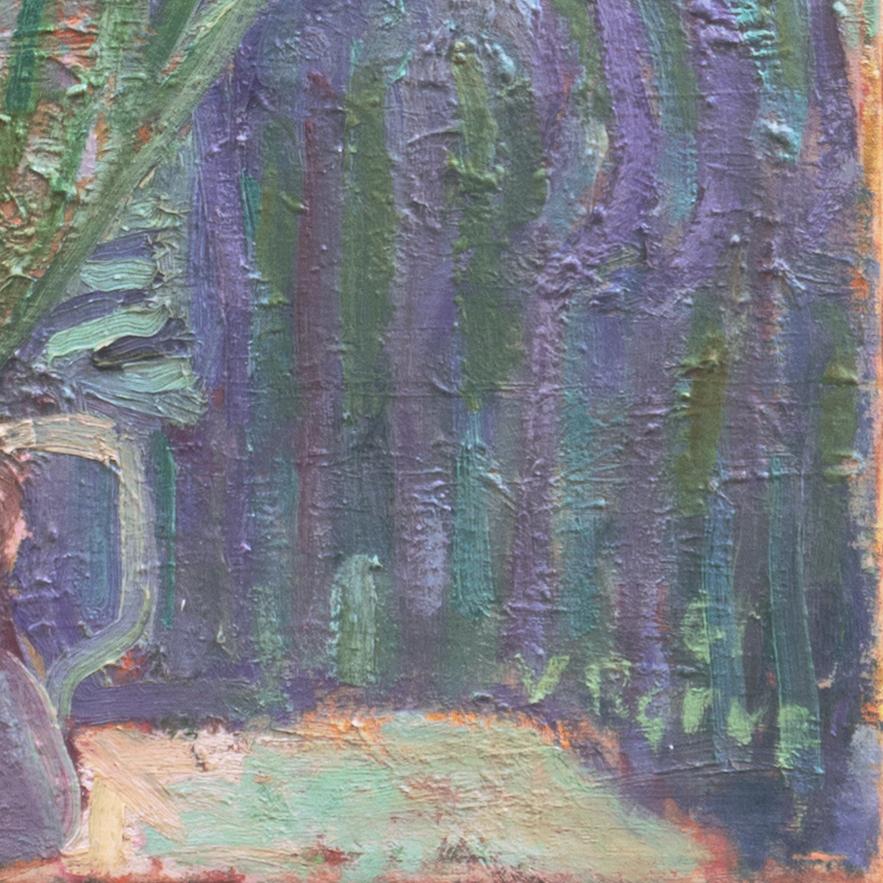 „Stillleben des Narzissen“, Pariser Modernismus, dänische Königliche Akademie, Charlottenborg (Braun), Interior Painting, von Viggo Rorup