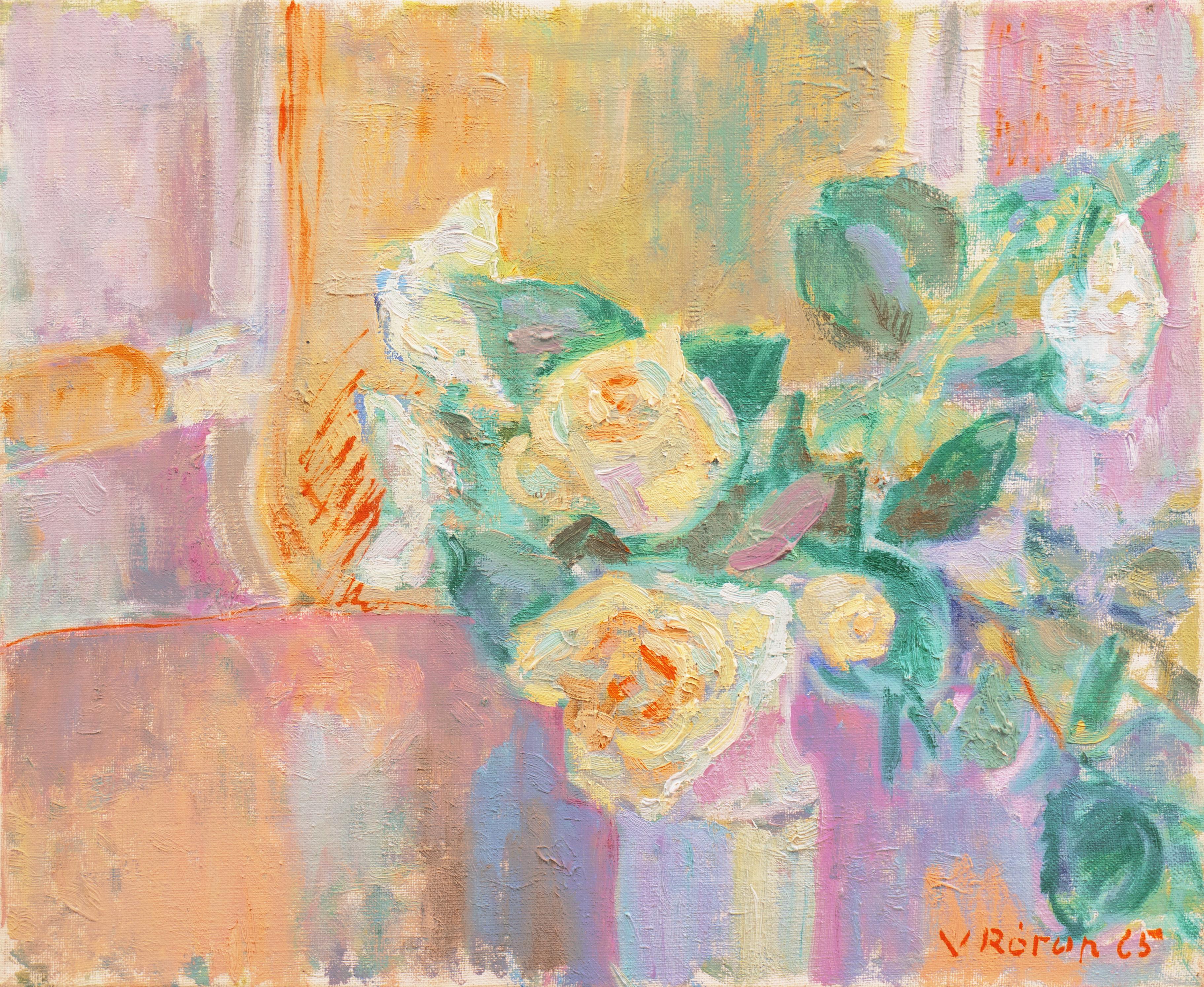 Viggo Rorup Still-Life Painting - 'Still Life of Roses', Paris Modernist, Royal Danish Academy of Fine Arts