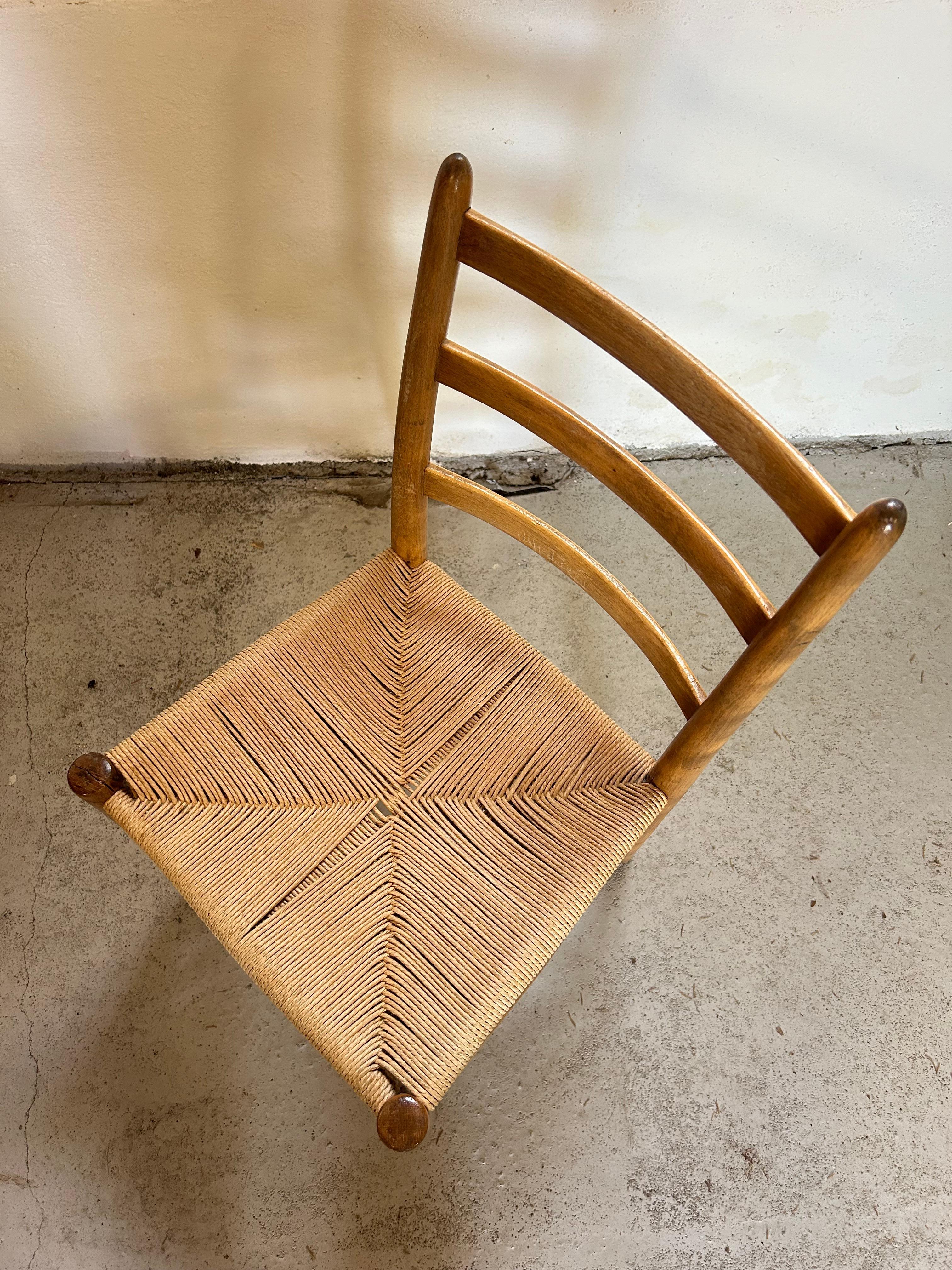 Corde en papier Chaise d'appoint Viggo Sten Møller des années 1930 en vente
