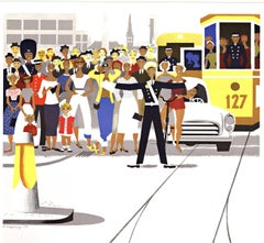 Original "Wonderful Copenhagen" vintage travel poster