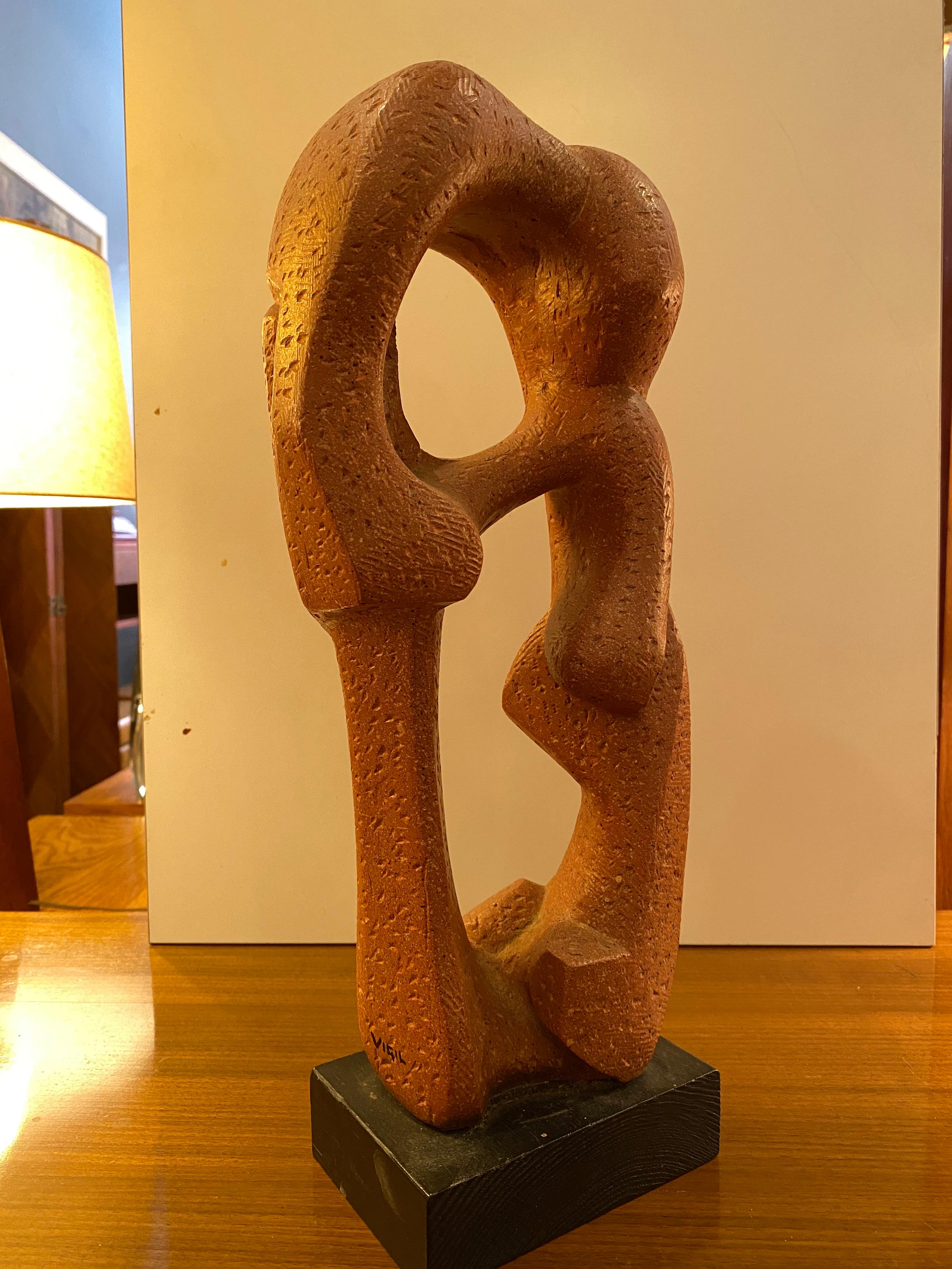 Mid-Century Modern Vigil Abstract Sculpture