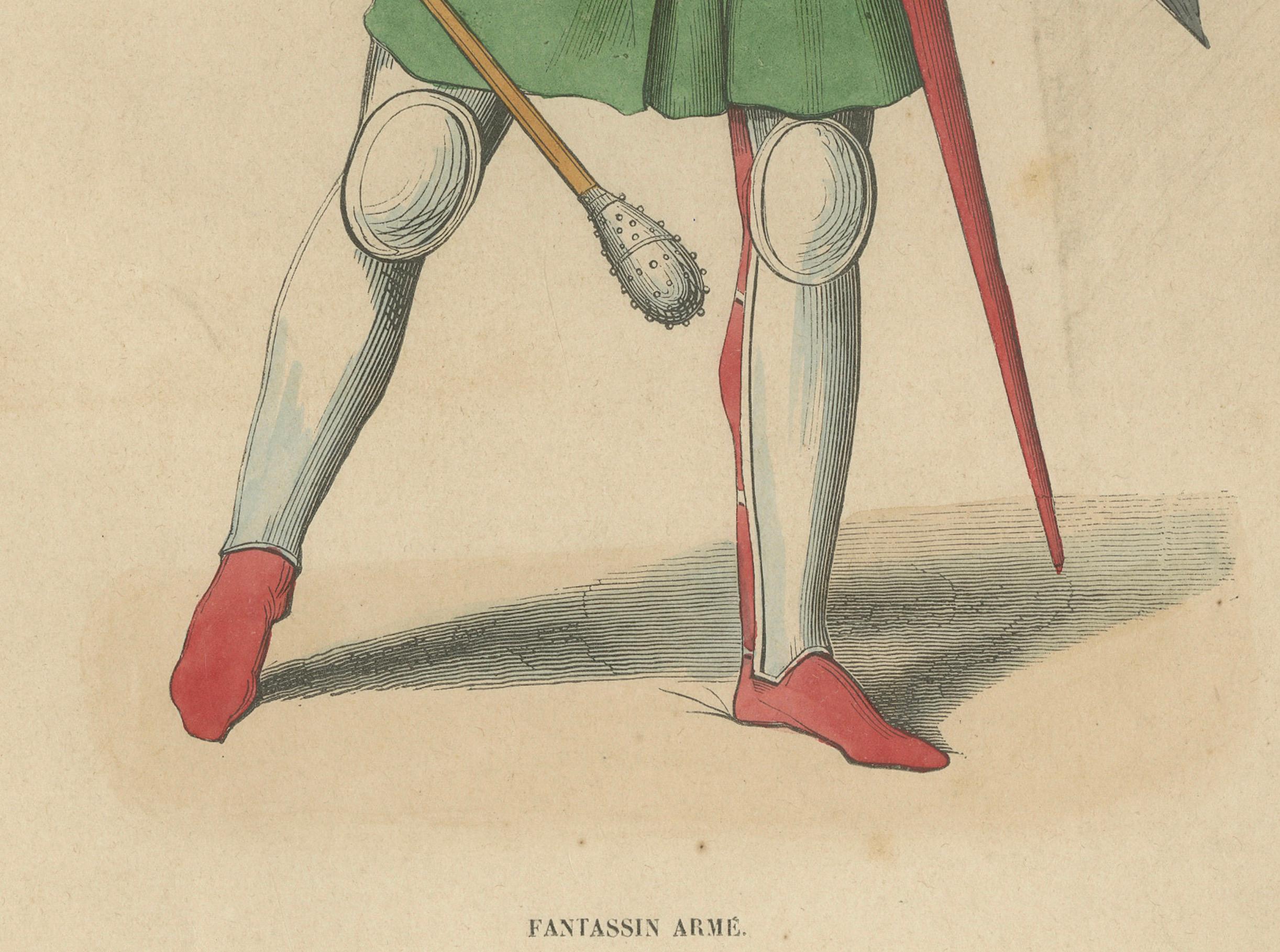 Mid-19th Century Vigilance in Arms: A Renaissance Infantryman Prepared for Battle, 1847 For Sale