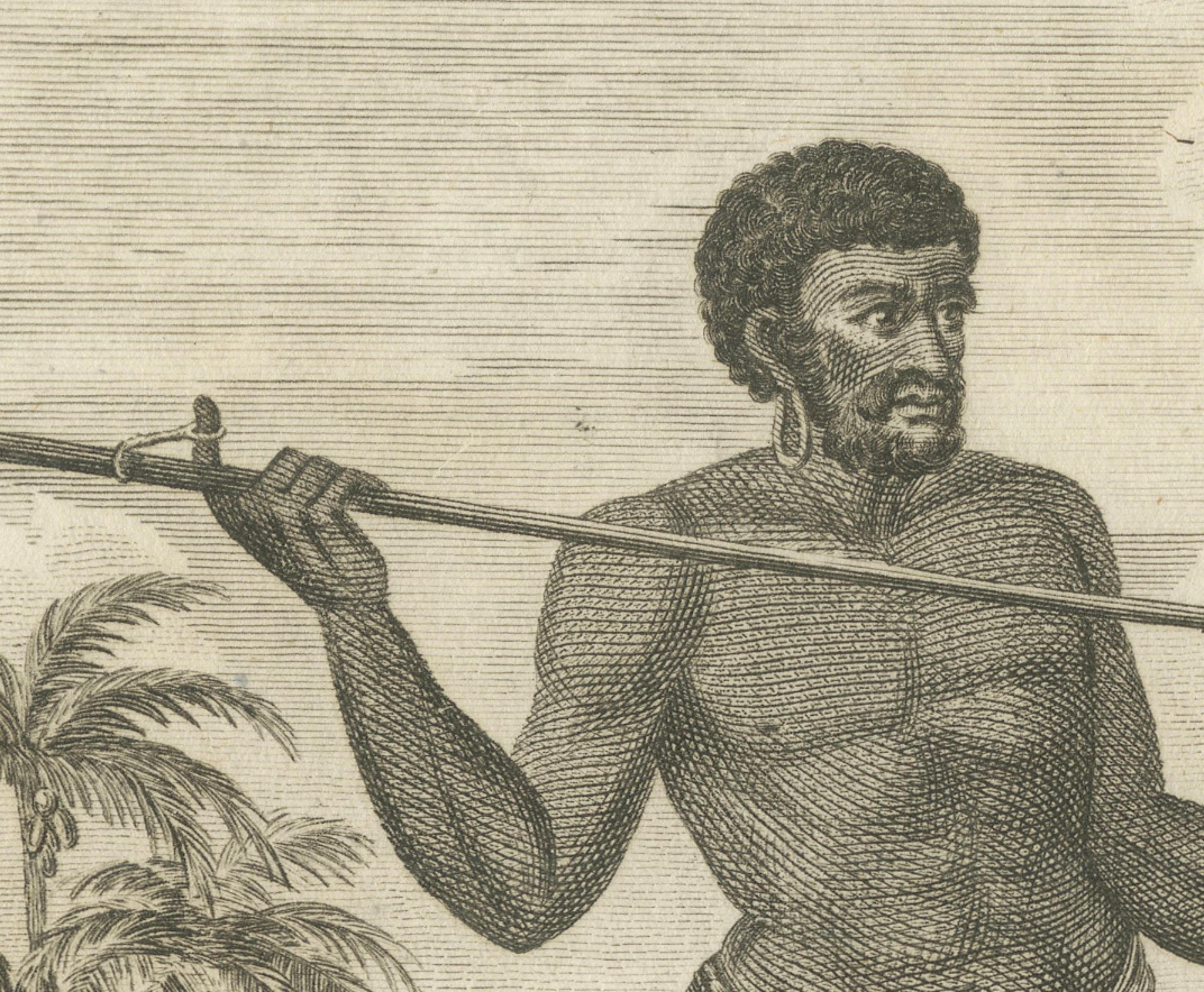 Vigilancia en los Trópicos: El lanzador de lanzas de Nueva Caledonia, 1801 principios del siglo XIX en venta