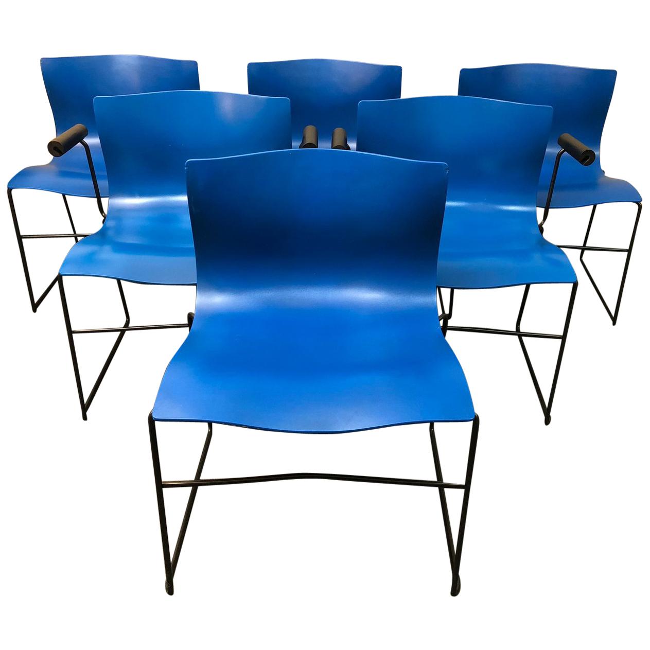 Vignelli Designs for Knoll Handkerchief Dining Chairs, Set of Six For Sale