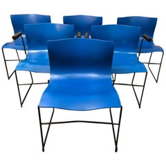 Vignelli Designs for Knoll Handkerchief Dining Chairs, Set of Six