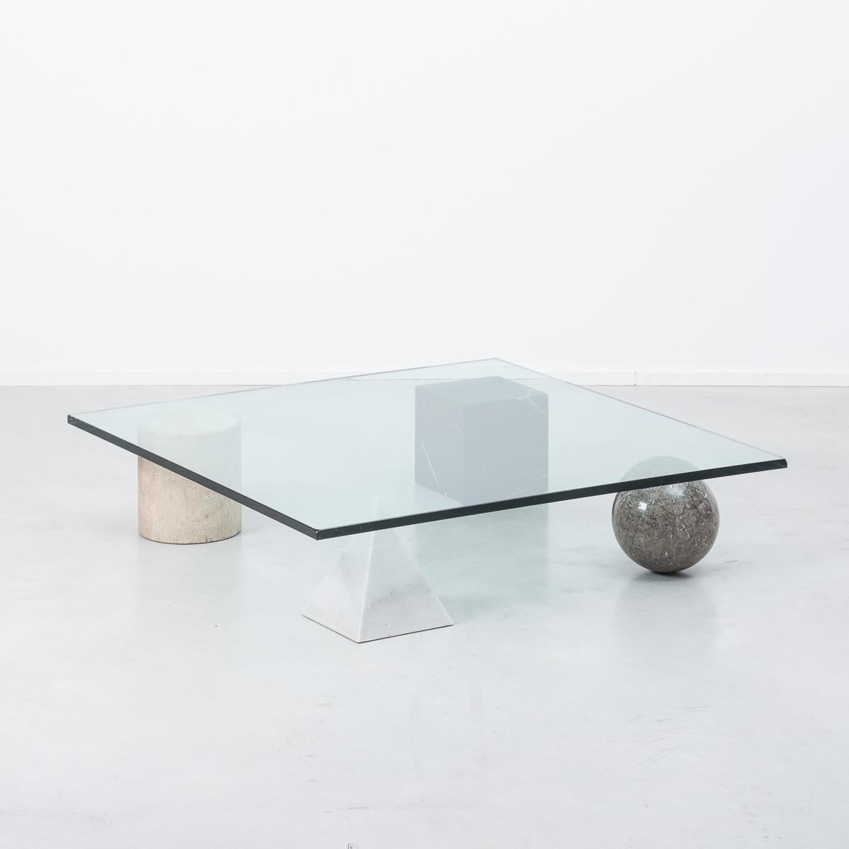 Mid-Century Modern Vignelli Metafora Coffee Table for Casigliani, Italy, 1979