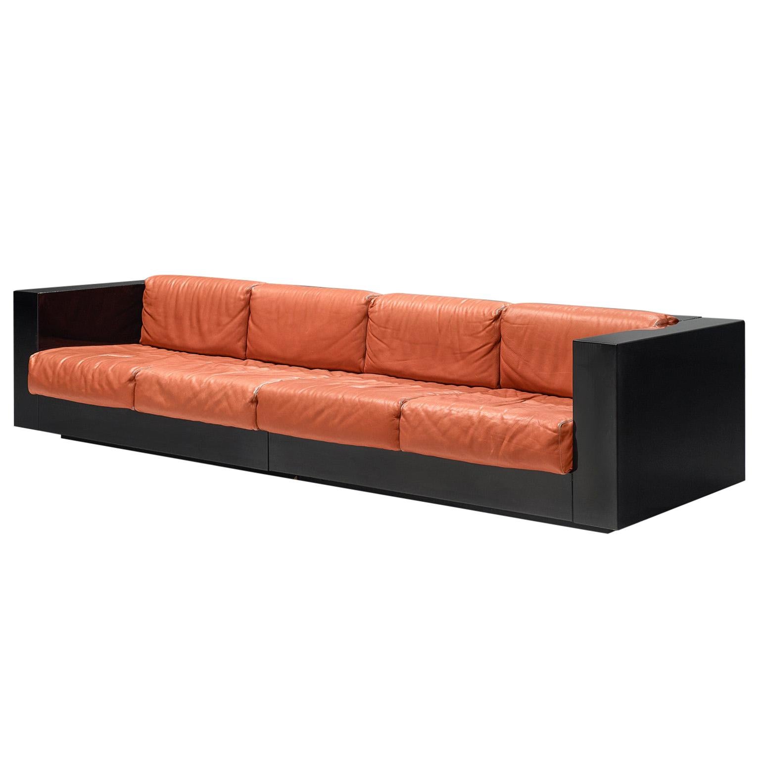Vignelli Saratoga Large Sofa in Red Leather