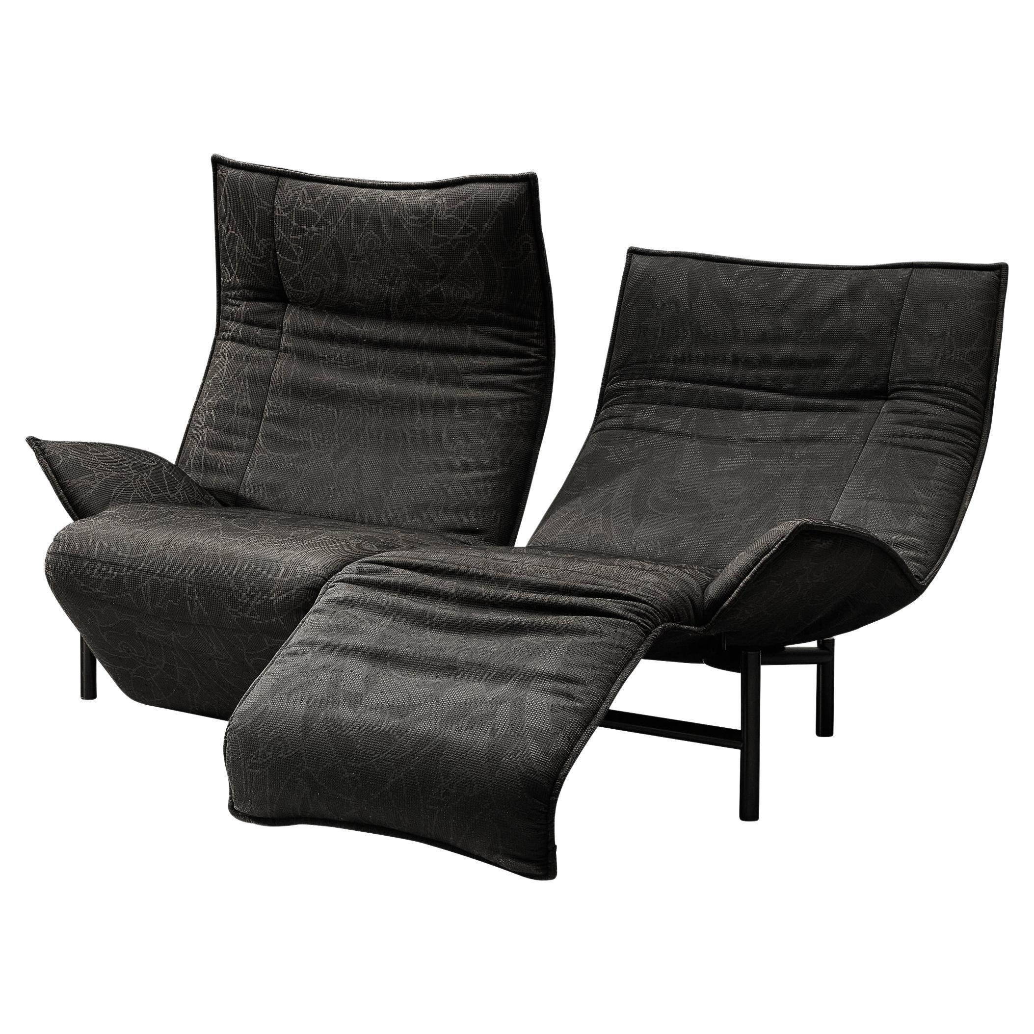 Vigo Magistretti for Cassina Sofa in Dark Grey Upholstery For Sale