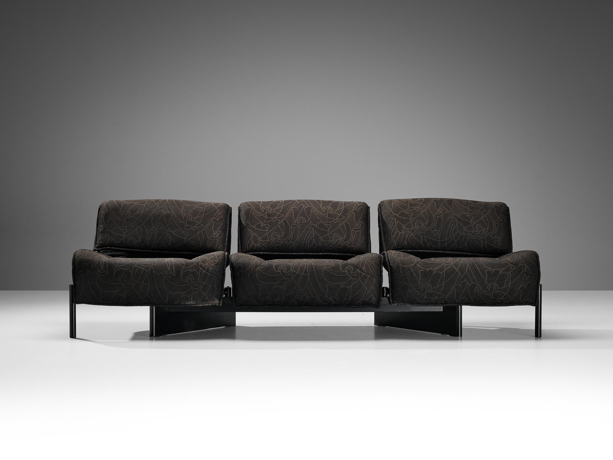 Vigo Magistretti para Cassina Sofá 'Veranda' en tapicería gris oscuro Moderno de mediados de siglo en venta