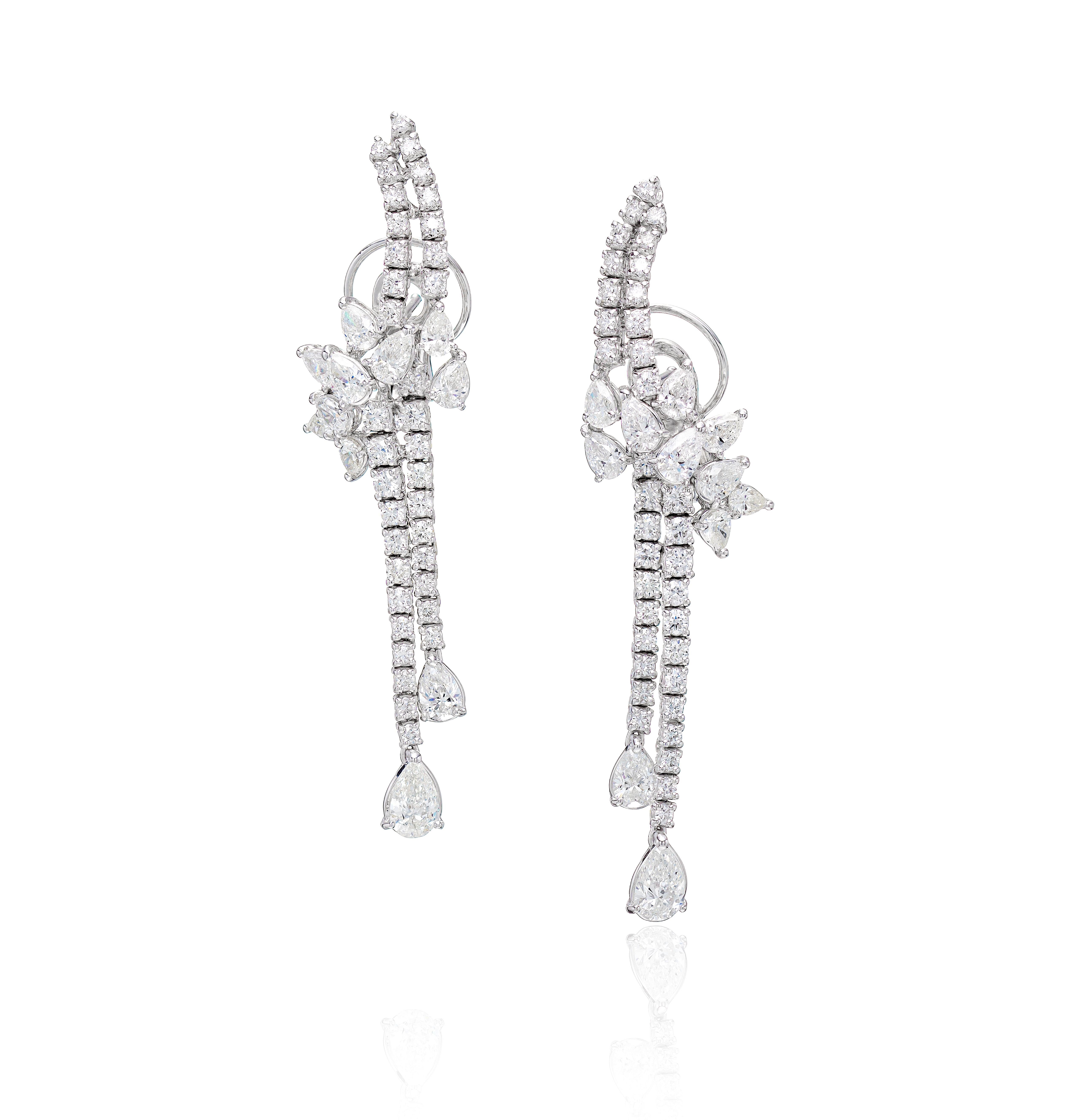 diamond ear cuff white gold