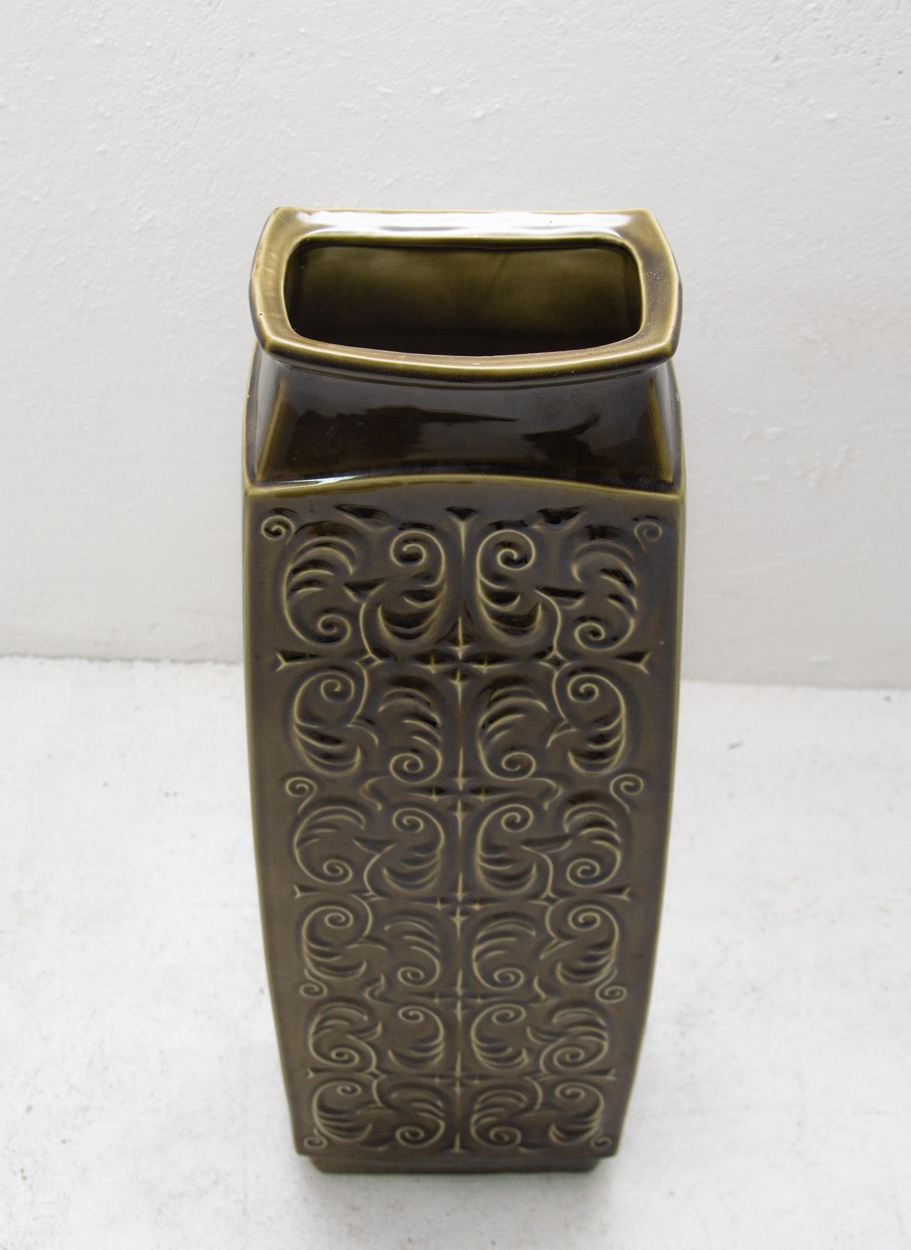 Vintage Big Ceramic Vase, Czechoslovakia, 1970s 1