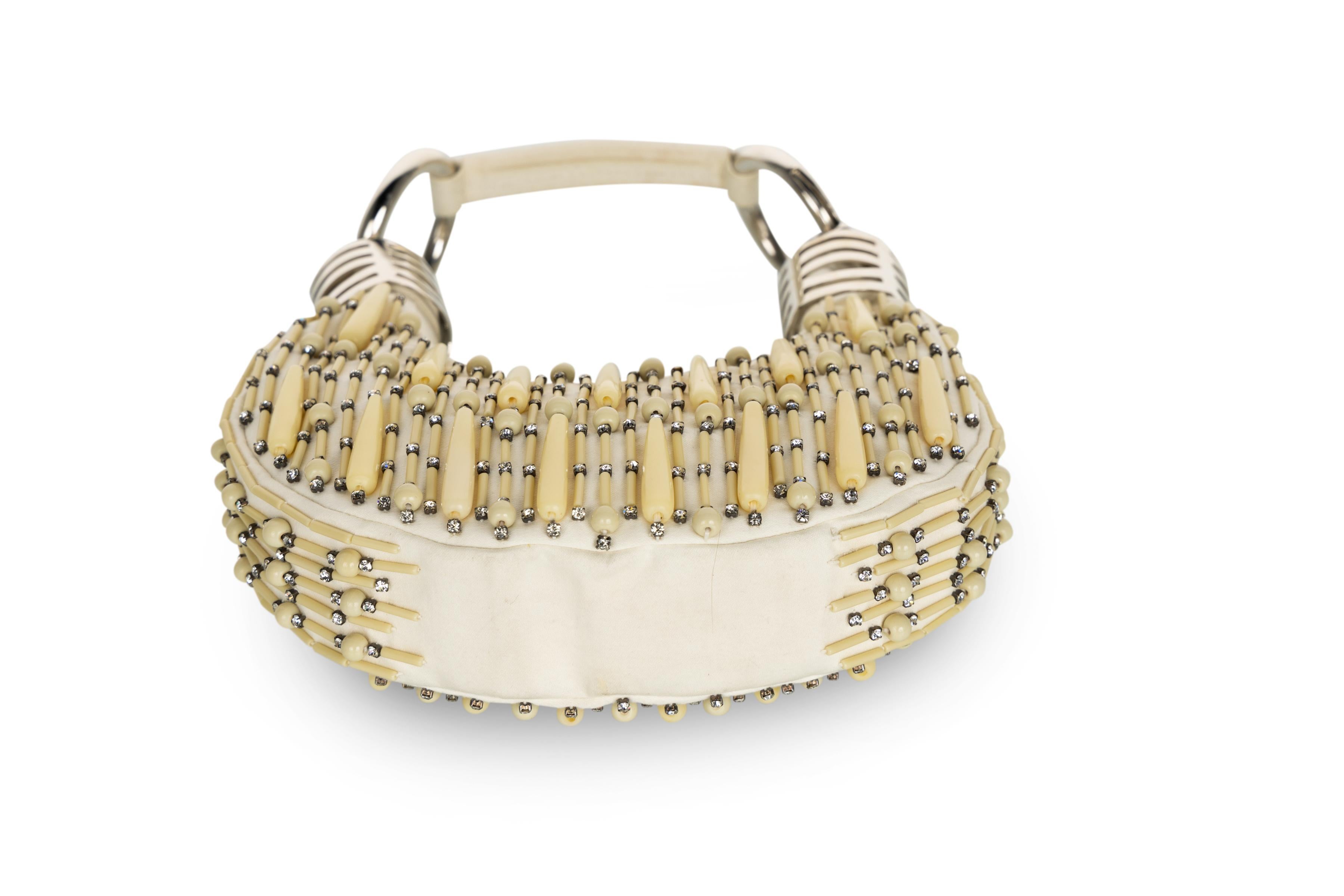 VIintage Chloé Phoebe Philo Beaded Crystral  Bracelet Bag In Good Condition In Boca Raton, FL