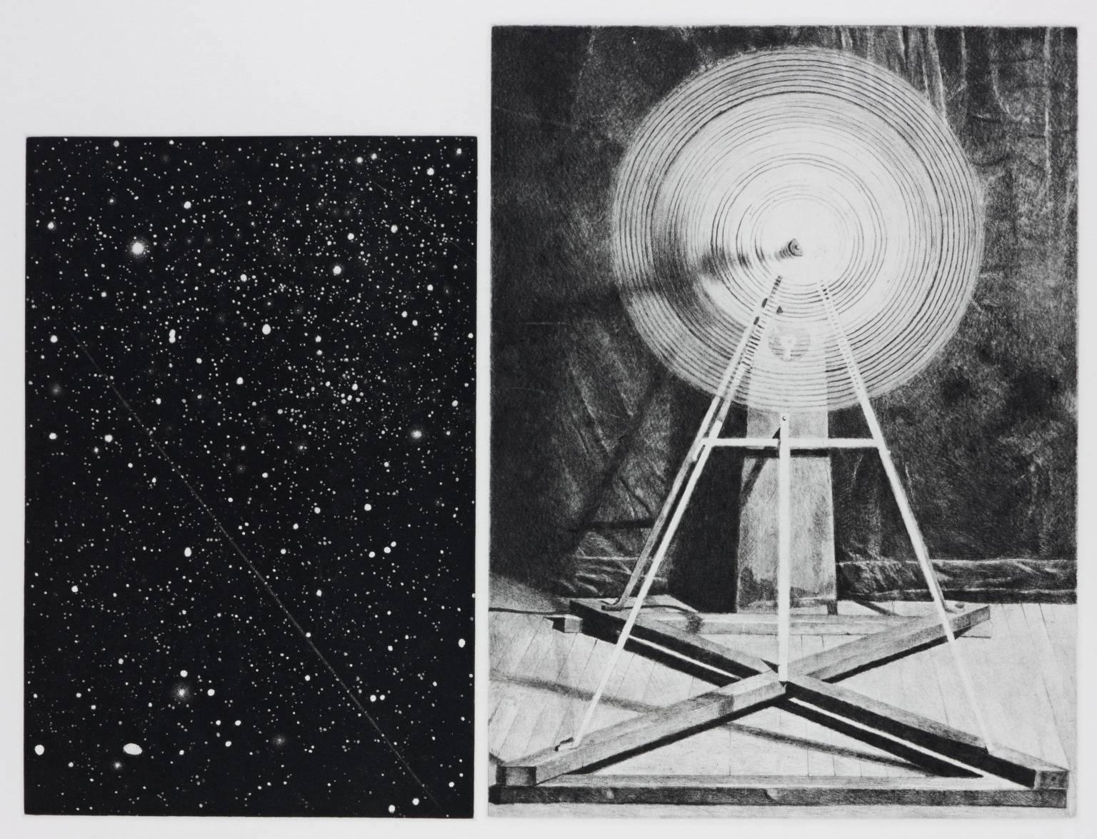 Vija Celmins Figurative Print - Concentric Bearings A