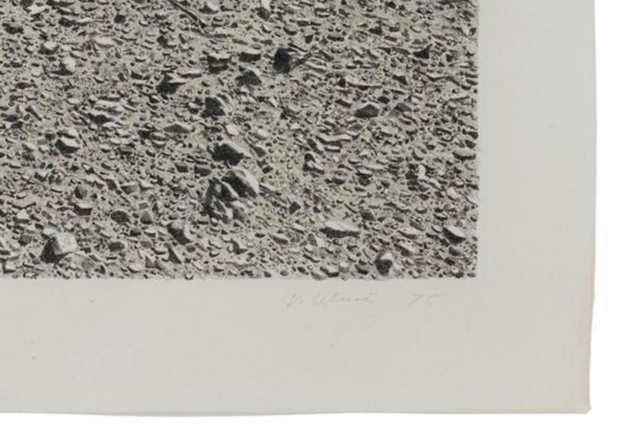 Untitled (Desert) (Grau), Landscape Print, von Vija Celmins