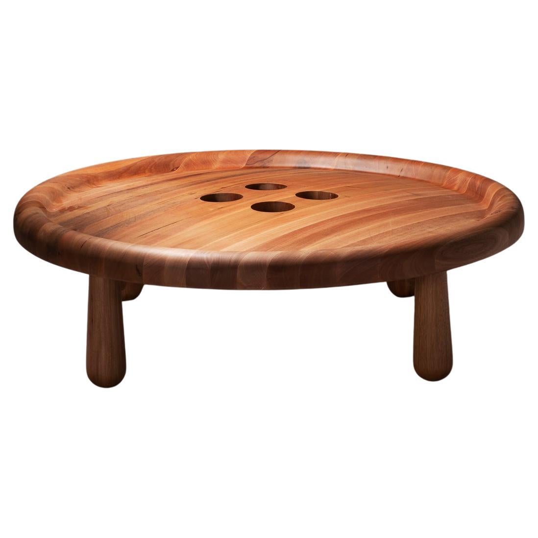 Vik Muniz Button Coffee Table in Brazilian Wood by +55design For Sale
