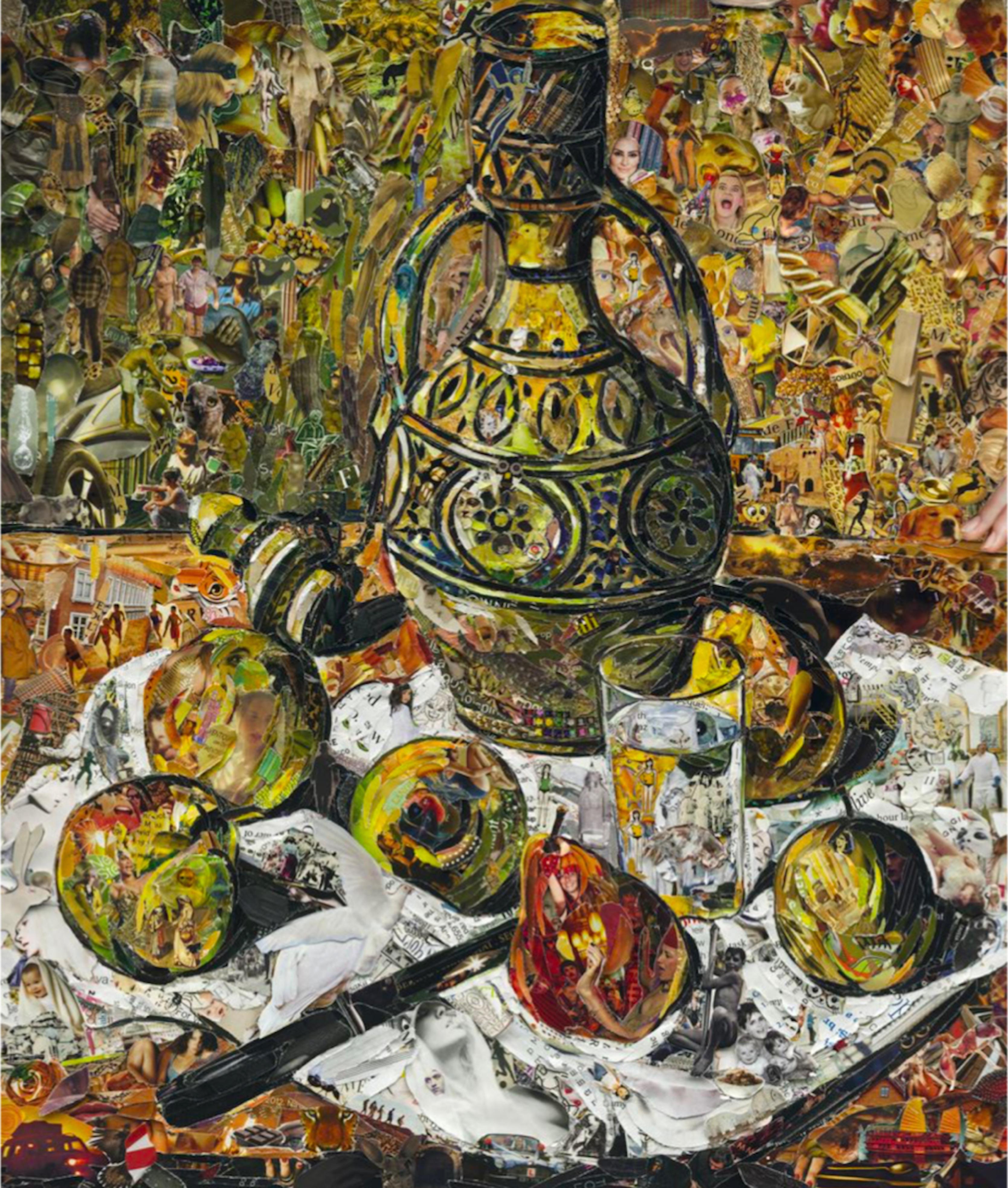 Vik Muniz Color Photograph - Moroccan Jugs and Pears, after Félix Vallotton (Pictures of Magazines 2