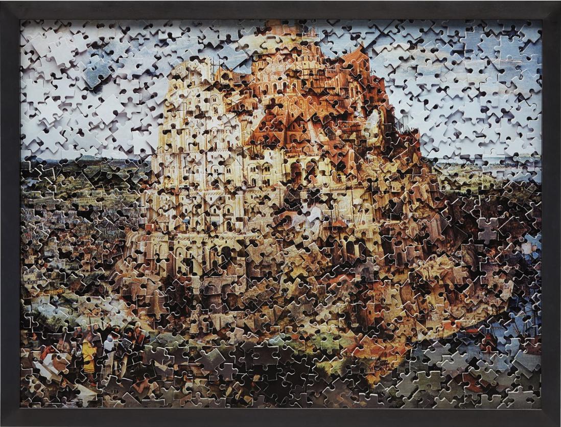 Vik Muniz Color Photograph - THE TOWER OF BABEL , AFTER PIETER BRUEGEL (GORDIAN PUZZLE)