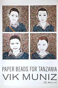 Cuentas de papel para Tanzania, impresión para el medio ambiente, (Firmado a mano por Vik Muniz)