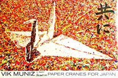 Paper Crane for Japan print (Hand Signed and Inscribed by Vik Muniz to Kevin)