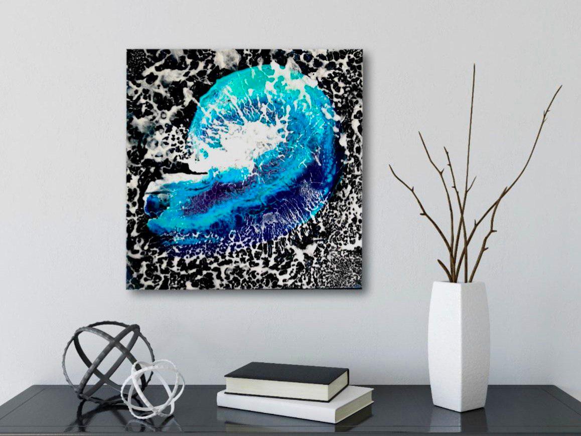    Baby Wave. Abstract expressionism. Sea / Water / Ocean /40*40 cm. For Sale 4