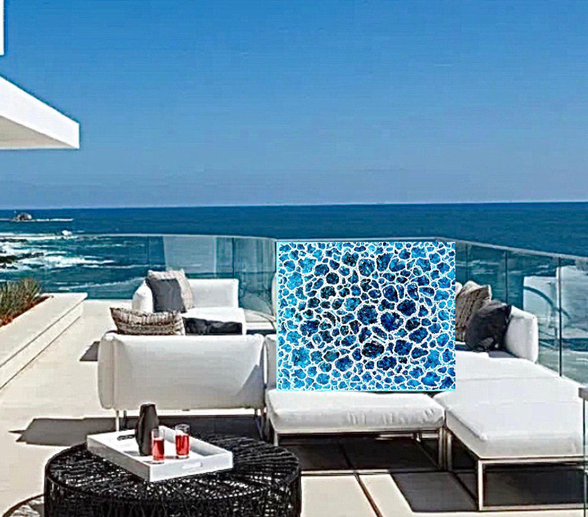 Laguna Azul de la Isla Miyako / Mar  / Agua / Ola / Regalo Arte. - Painting Impresionista abstracto de Vik Schroeder 