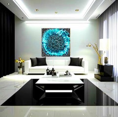 Bouquet of Winter.  Interior painting. Mixed Media  Art Resin 100x100cm