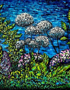 Au bord du lac Hallwilersee / impasto impressionnisme huile bonnes vibrations peinture optimiste/