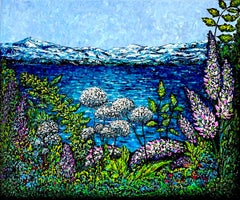 Au bord du lac Hallwilersee / impasto impressionnisme huile bonnes vibrations peinture optimiste/